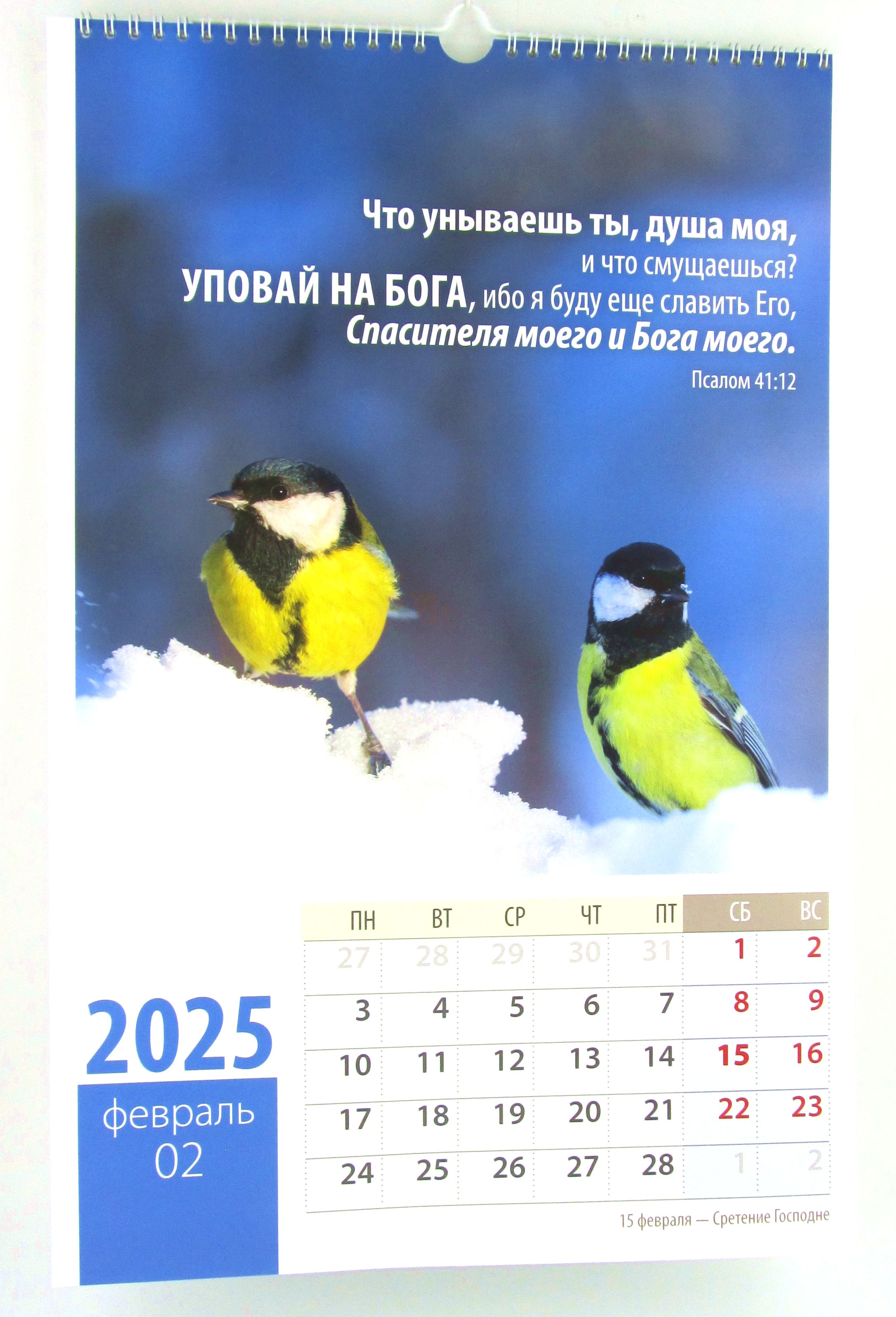 Календарь перекидной на 12 листах "НАДЕЖДА" 2025г