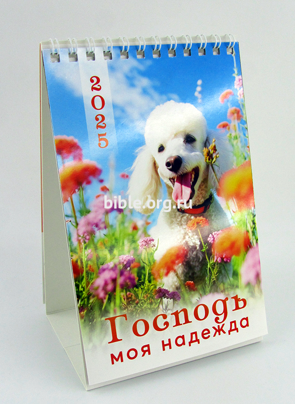 Календарь - домик "Господь моя надежда" 2025г, соединение спираль (гребенка).